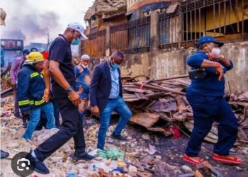 SANWO-OLU SYMPATHISES WITH FRCN OVER FIRE OUTBREAK AS LASG DELEGATION VISITS RADIO STATION 