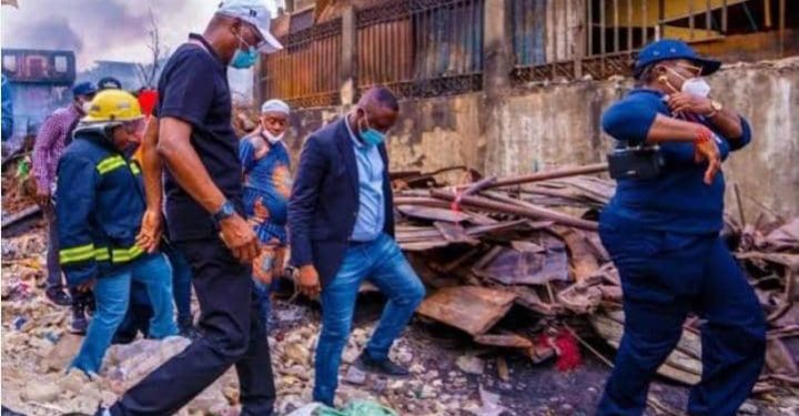 SANWO-OLU SYMPATHISES WITH FRCN OVER FIRE OUTBREAK AS LASG DELEGATION VISITS RADIO STATION