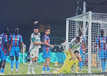 EPL: Late Daniel Monoz goal Salvages a point for Palace against Newcastle Utd
