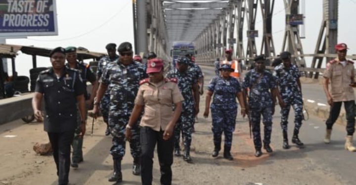 FRSC Collaborates with Nigerian Police To Ease Traffic On Asaba/Onitsha Link Bridge