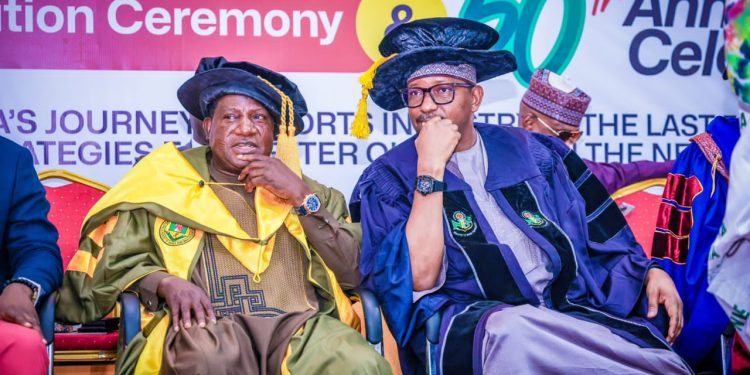 NIS 50TH ANNIVERSARY/CONVOCATION: DIKKO TASKS STAKEHOLDERS ON BRIDGE BUILDING, NATIONAL UNITY, TRAINING AND RESEARCH, SPORTS DEVELOPMENT