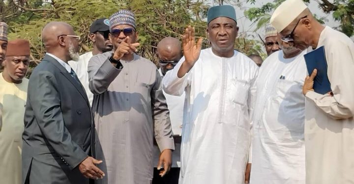 Dikko, Gusau inspect proposed NFF hotel, training pitch site in Abuja