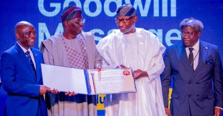 SANWO-OLU PRESENTS CERTIFICATE OF APPROVAL FOR CONSTRUCTION OF FIRSTBANK HEADQUARTERS