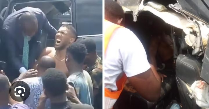 Anthony Joshua cheats death as two die in car crash on Lagos-Ibadan Expressway