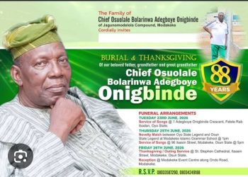 NFF supports as former Nigeria coach, Adegboye Onigbinde, is buried in Modakeke