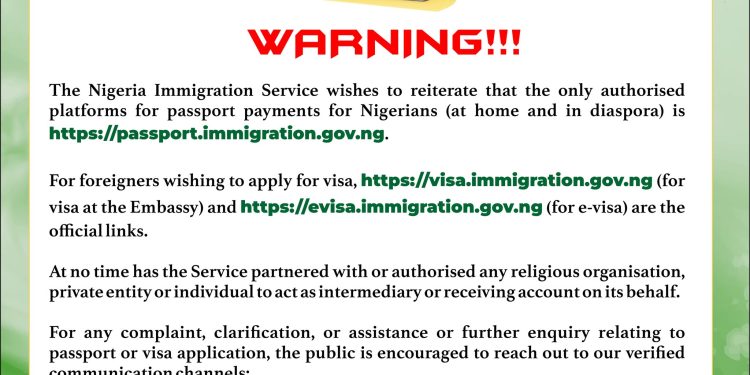 NIS Warns Nigerians Against Unauthorised Passport Payment Platforms, Shares Official Platforms