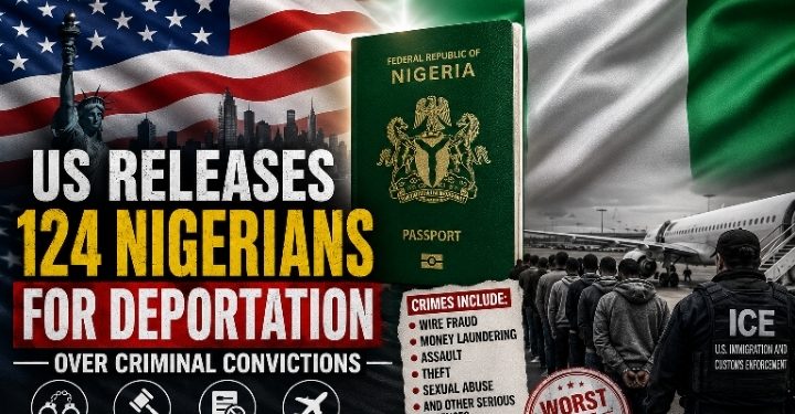 US Releases List of 124 Nigerians for Deportation Over Criminal Convictions