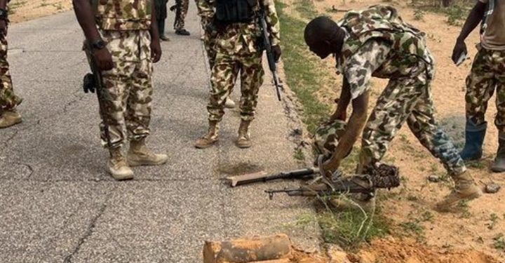 Troops Recover Improvised Explosive Device on Maiduguri–Damasak Road, Avert Terror Attack
