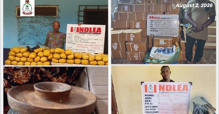 NDLEA Intercepts Cocaine Hidden In Mortar, Backpack Bound For China, Italy; Seizes 26,000 Bottles of Codeine