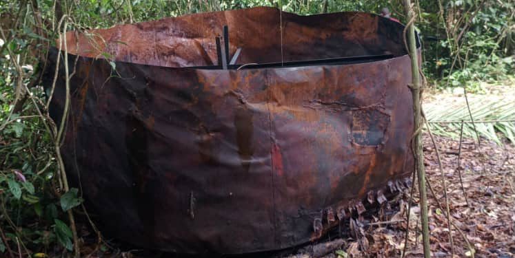 Navy foils illegal refinery revival, recovers 350 litres of AGO in Rivers