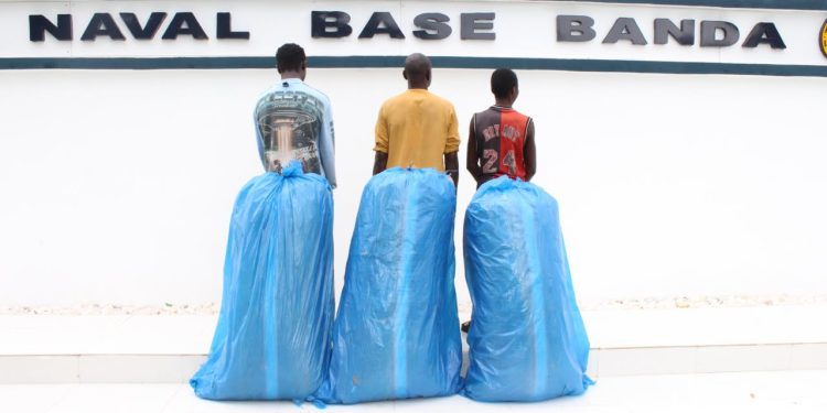 NIGERIAN NAVY ARRESTS THREE WITH 71KG SUSPECTED CANNABIS ON RIVER NIGER